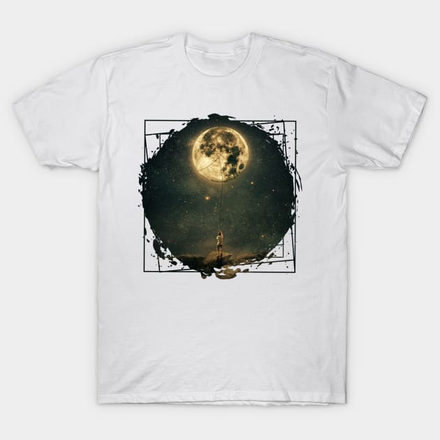 pulling moon T-Shirt by psychoshadow